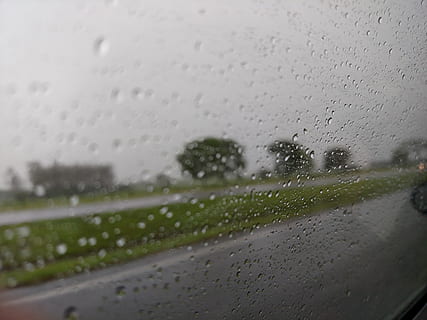 water drop mirror, nature, windshield, road, hail, rain drops HD wallpaper