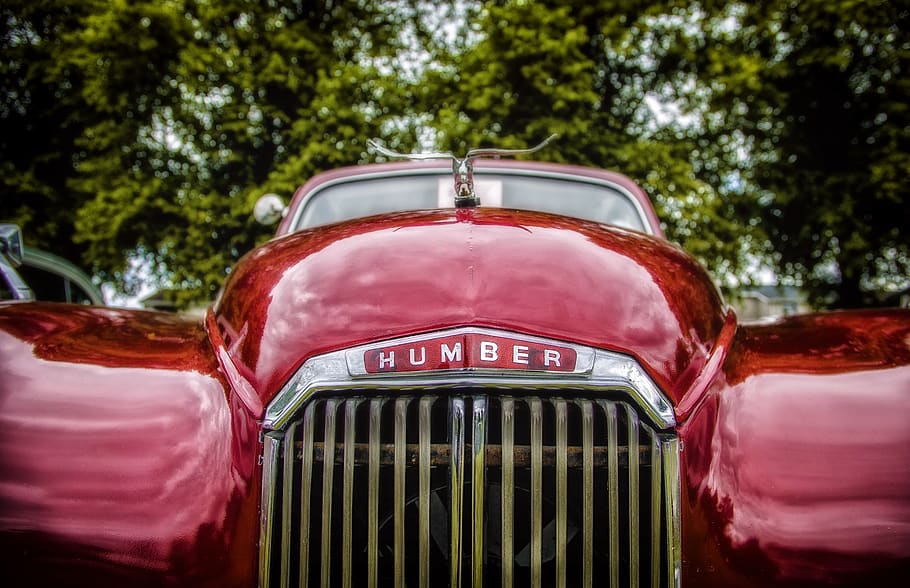 Red and silver-colored Humber, car, vehicle, automobile, transportation HD wallpaper
