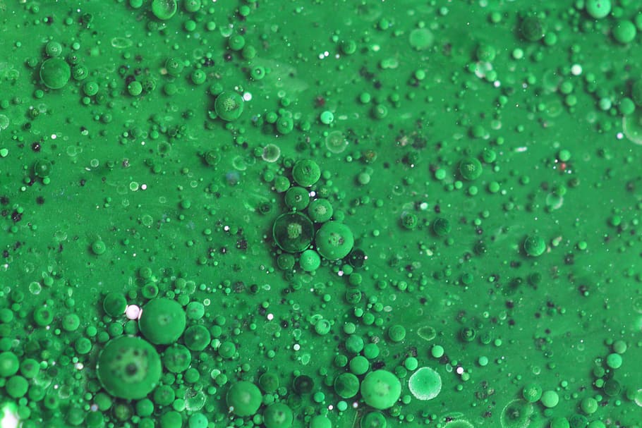 cells, color, texture, paint, green color, close-up, drop, water HD wallpaper