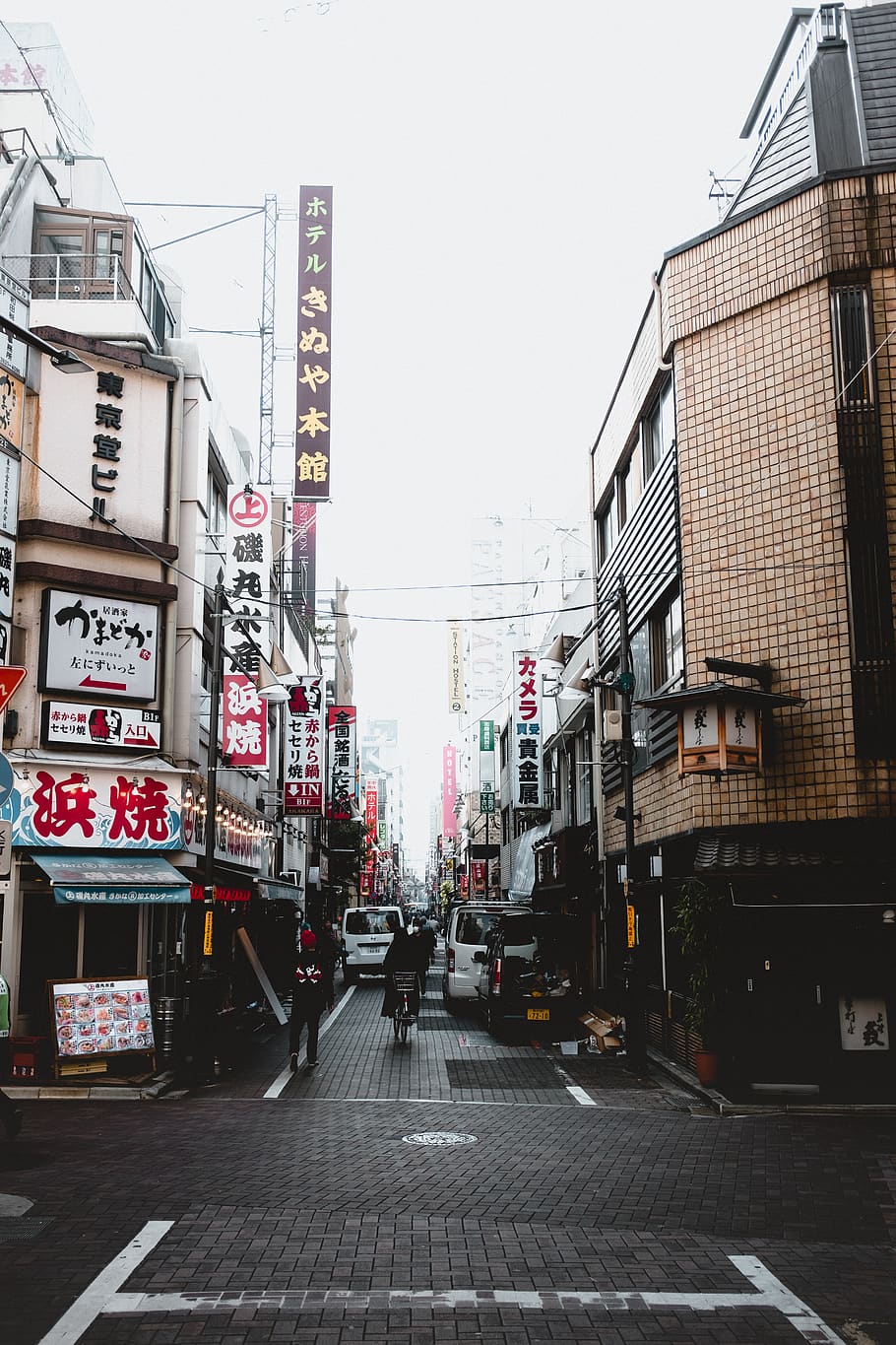 people walking on street, road, city, town, urban, building, human HD wallpaper