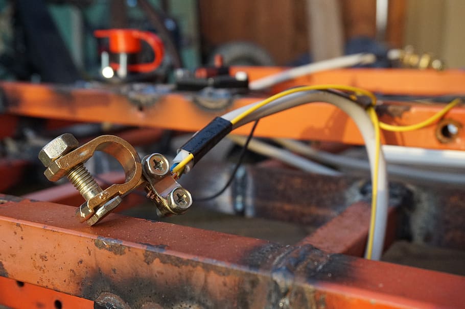 home improvement, current, cable, craft, elektrik, battery terminal HD wallpaper