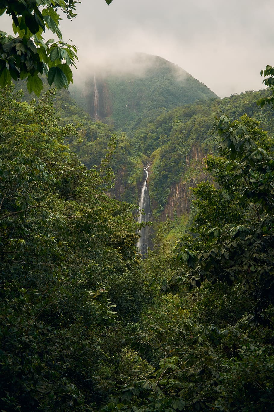 Waterfalls in Mountain, cascade, dawn, daylight, environment HD wallpaper
