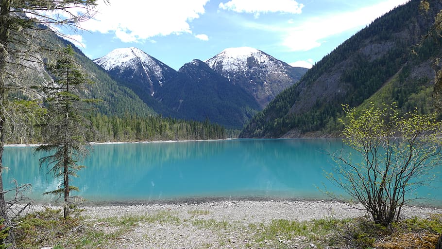 canada, kinney lake, mountain, beauty in nature, water, scenics - nature HD wallpaper