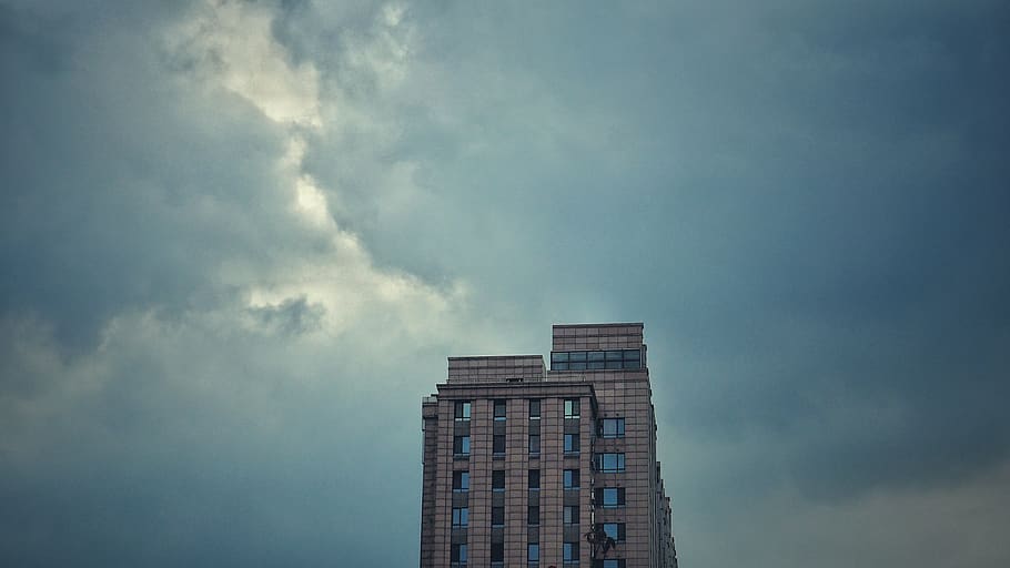 sky, rain, building exterior, built structure, architecture HD wallpaper
