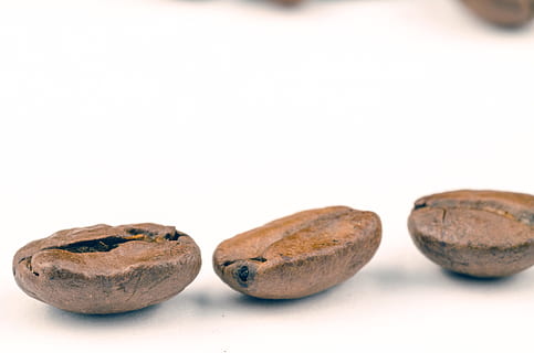 Three Coffee Beans, aromatic, background, brown, caffeine, close-up HD wallpaper