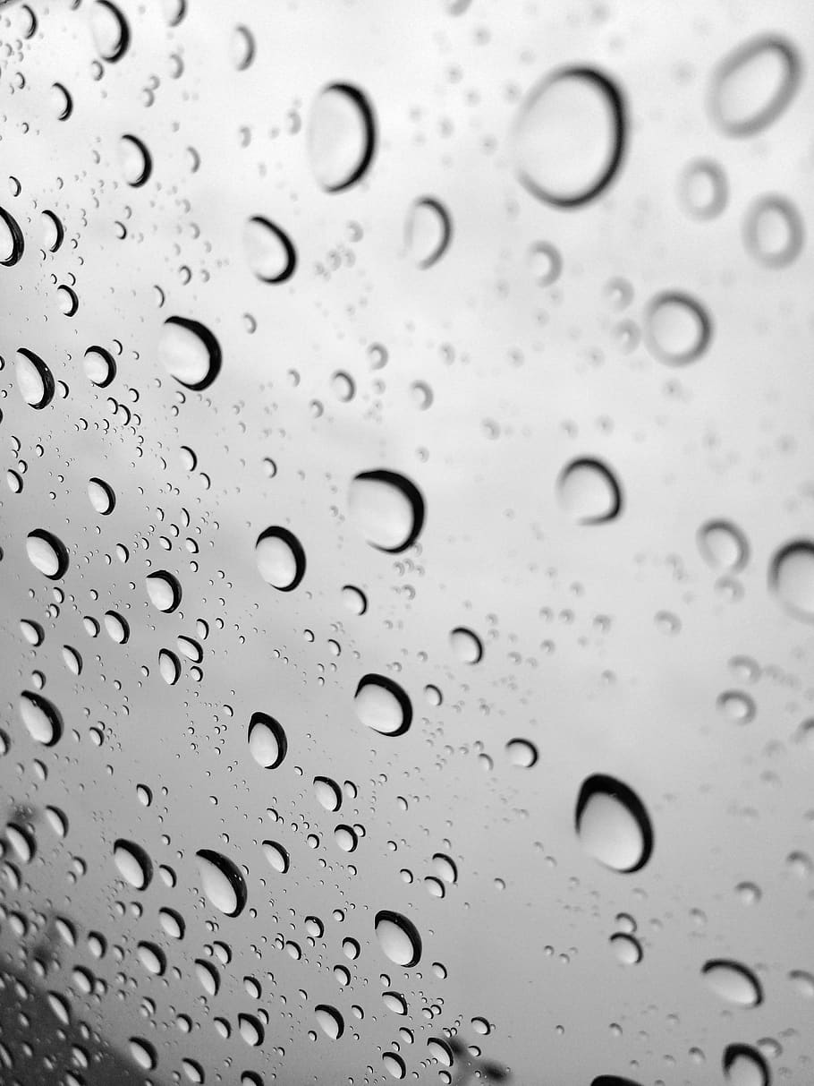 water drops, wet, backgrounds, glass - material, rain, full frame HD wallpaper