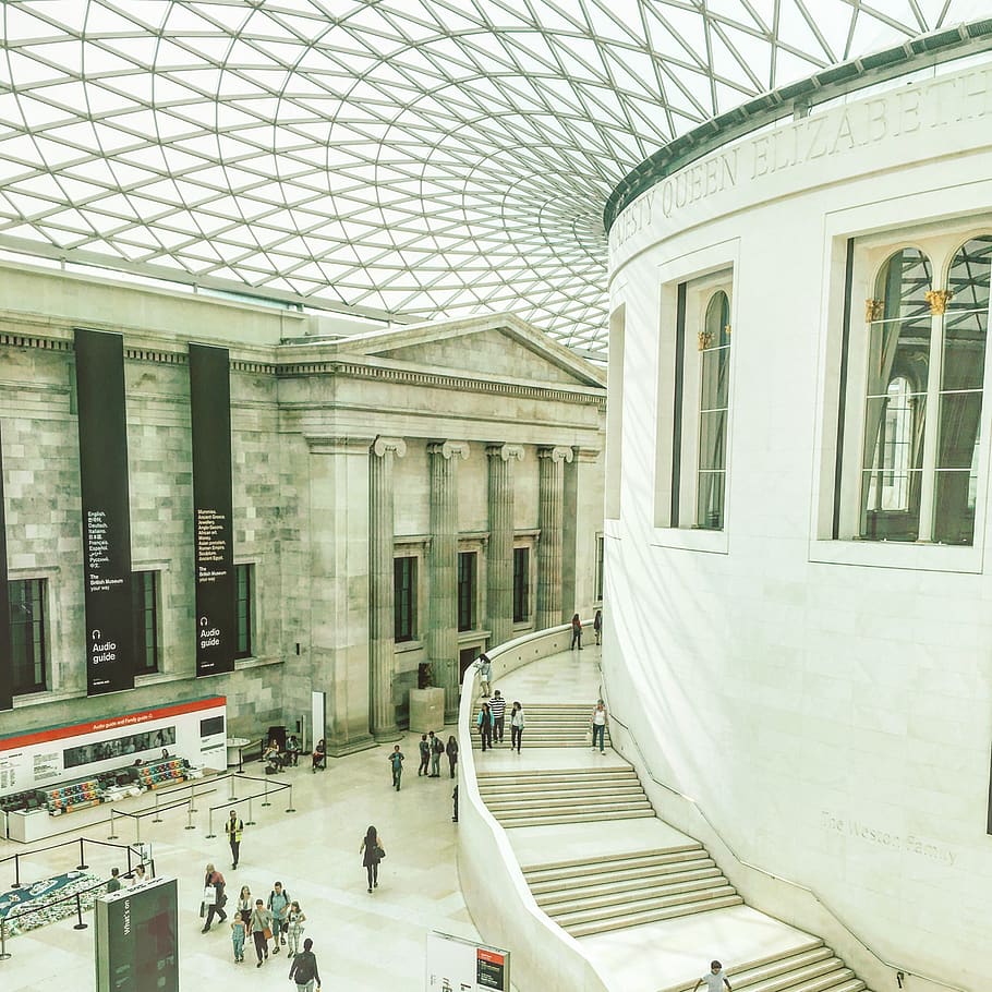 london, united kingdom, the british museum, architecture, clean, HD wallpaper