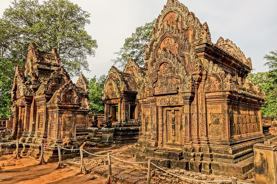 Landscape Photo of Ancient Ruins, architecture, buddha, building HD wallpaper