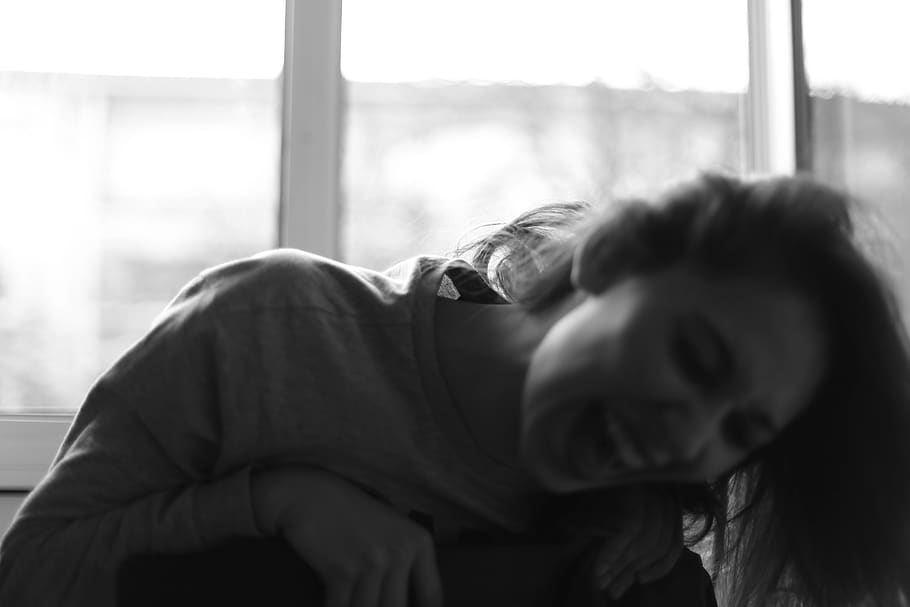 window, one person, indoors, adult, portrait, lifestyles, women HD wallpaper
