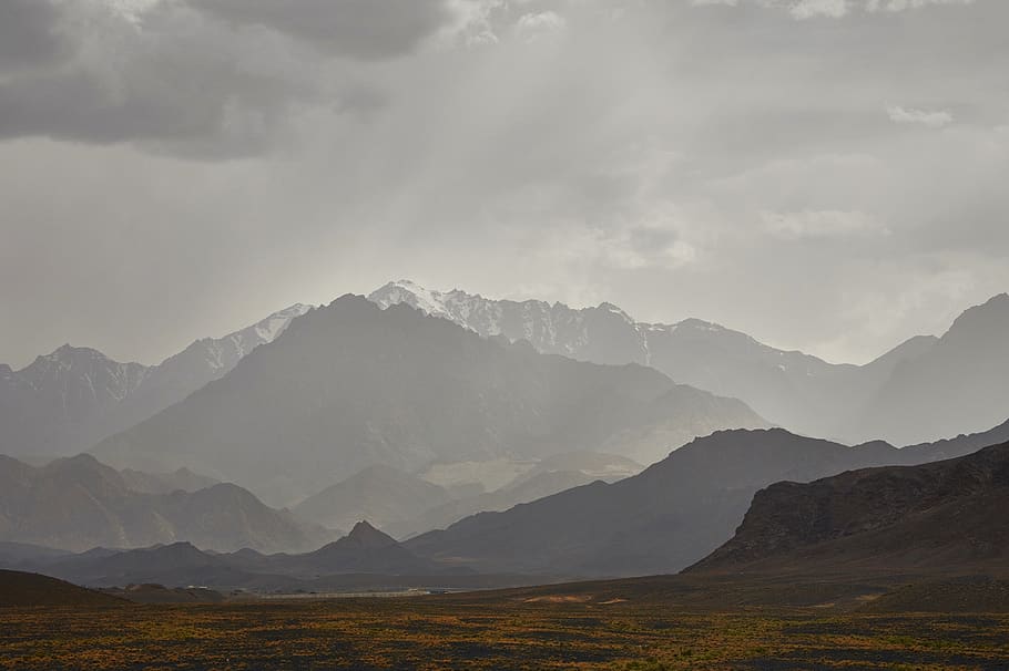 iran, peak, nature, view, dark, moody, train, ridge, esfahan HD wallpaper