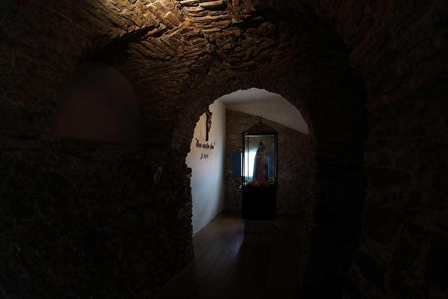 crypt, dungeon, corridor, vila velha, brazil, desktop background