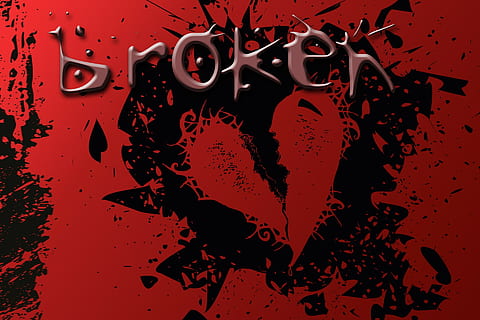 broken, heart, red, graphic, graphical, valentine, studio shot HD wallpaper