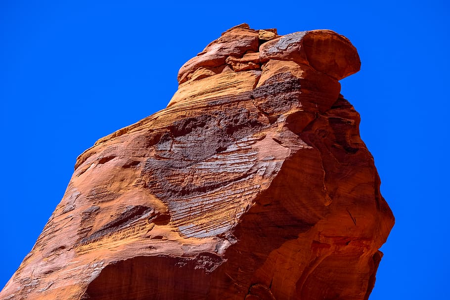 brown rock formation, nature, mesa, outdoors, animal, bird, mountain HD wallpaper