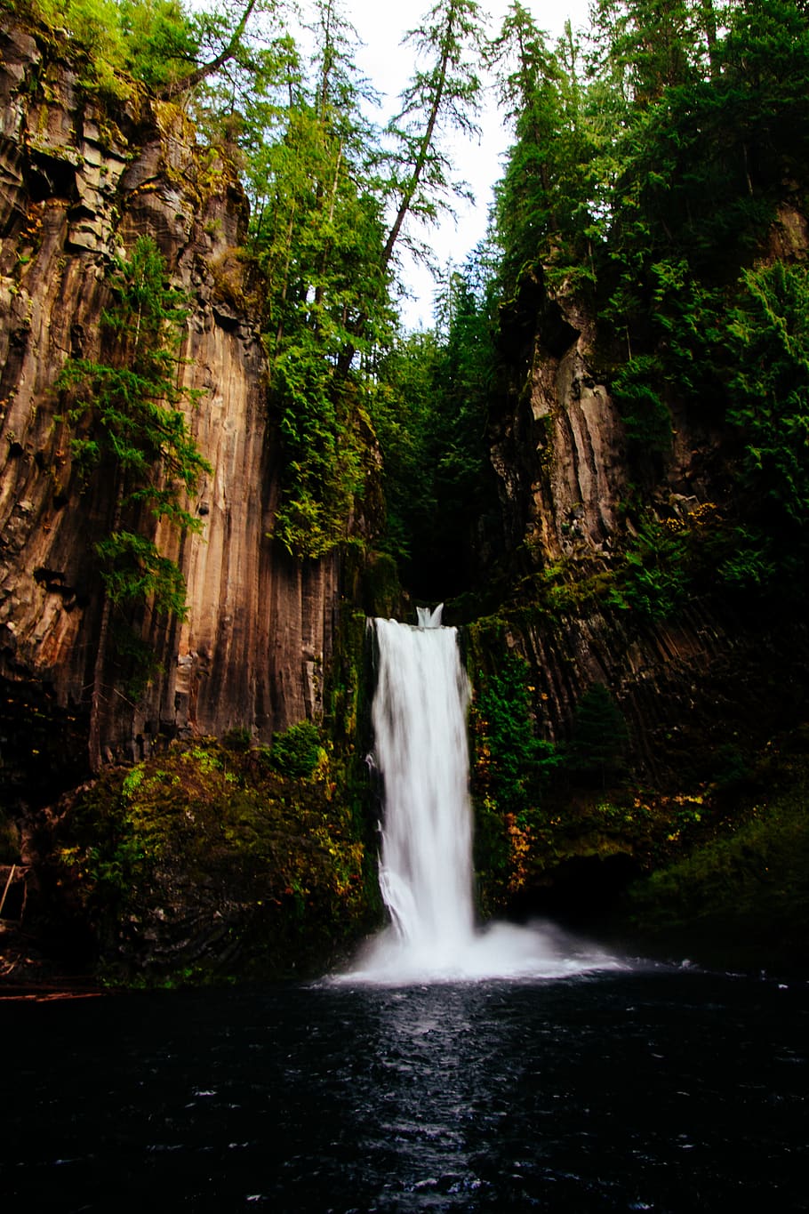 waterfalls scenery, river, nature, outdoors, united states, toketee falls HD wallpaper