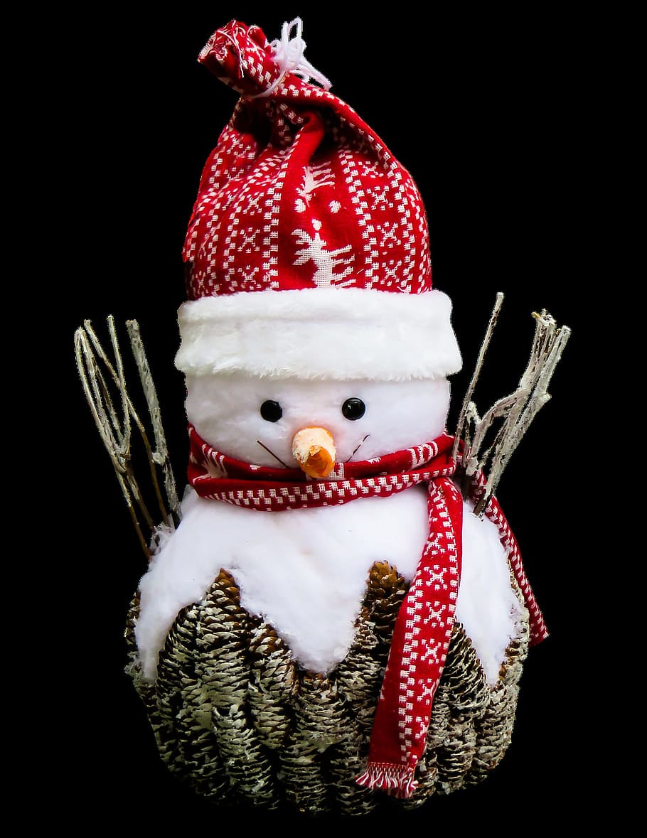 man, snowman, object, ice, frozen, winter, christmas, white HD wallpaper