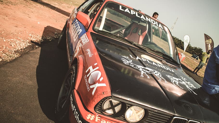 black and brown car, automobile, sports car, race car, vehicle HD wallpaper