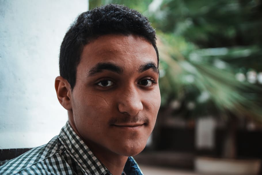 man's face, person, human, smile, portrait, head, photography HD wallpaper