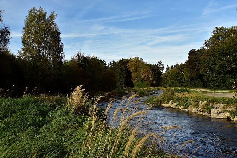 river, bach, water, landscape, nature, creek, scenic, flowing HD wallpaper
