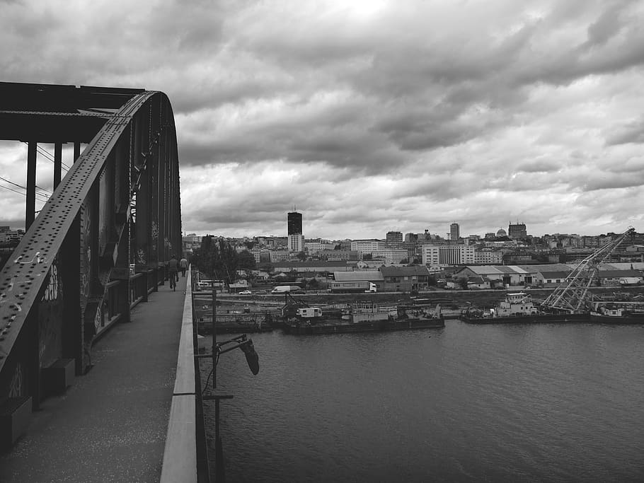 belgrade, bridge, river, sava, landscape, cloud - sky, architecture HD wallpaper