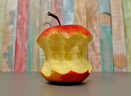 apple, bitten, fruits, eat, healthy, delicious, apfelernte HD wallpaper