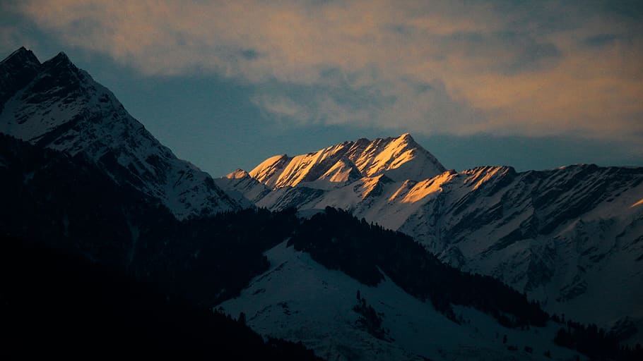 glacier mountains during day, outdoors, mountain range, nature HD wallpaper
