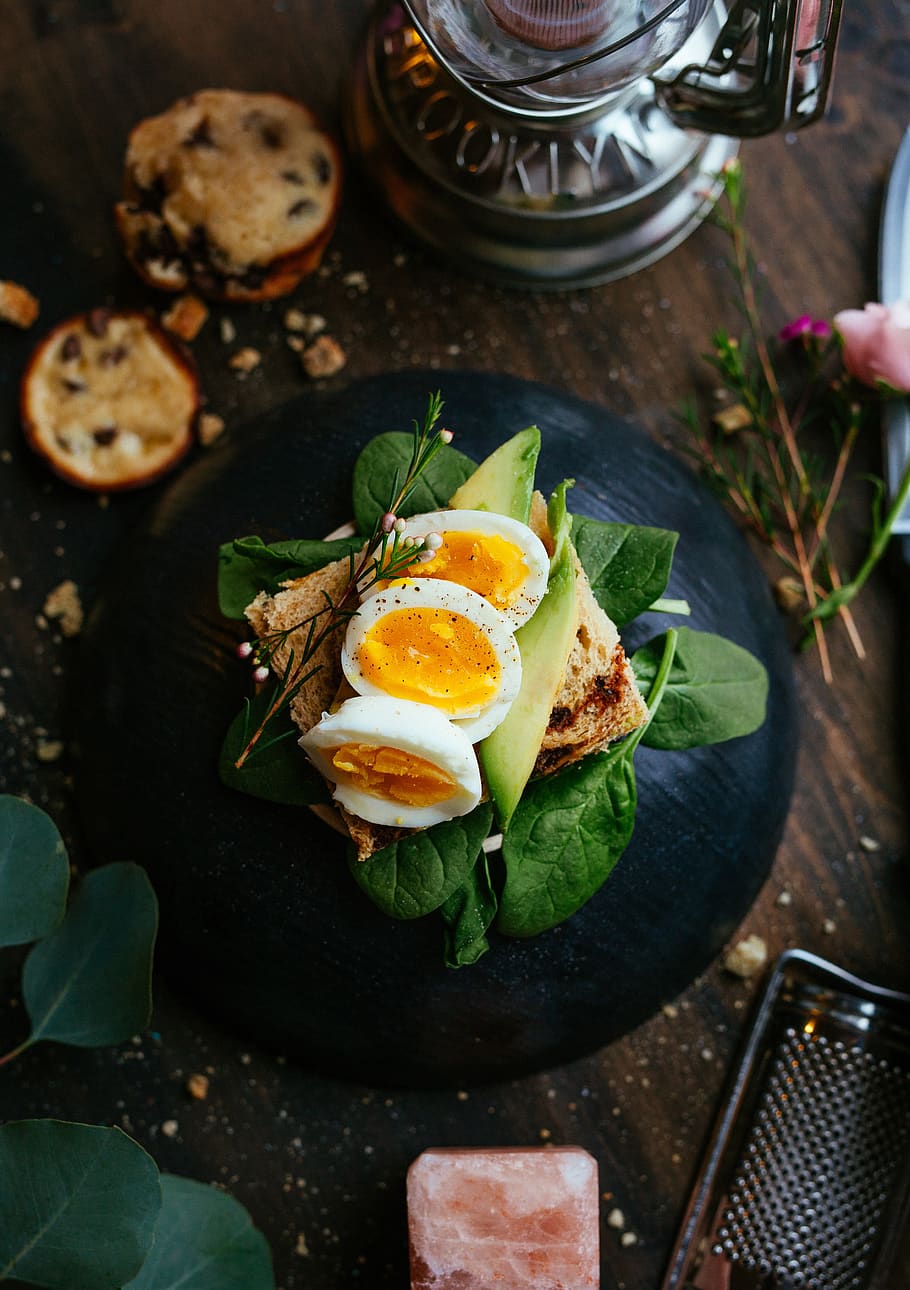 green, leaf, vegetable, bread, sandwich, breakfast, food, tableware HD wallpaper