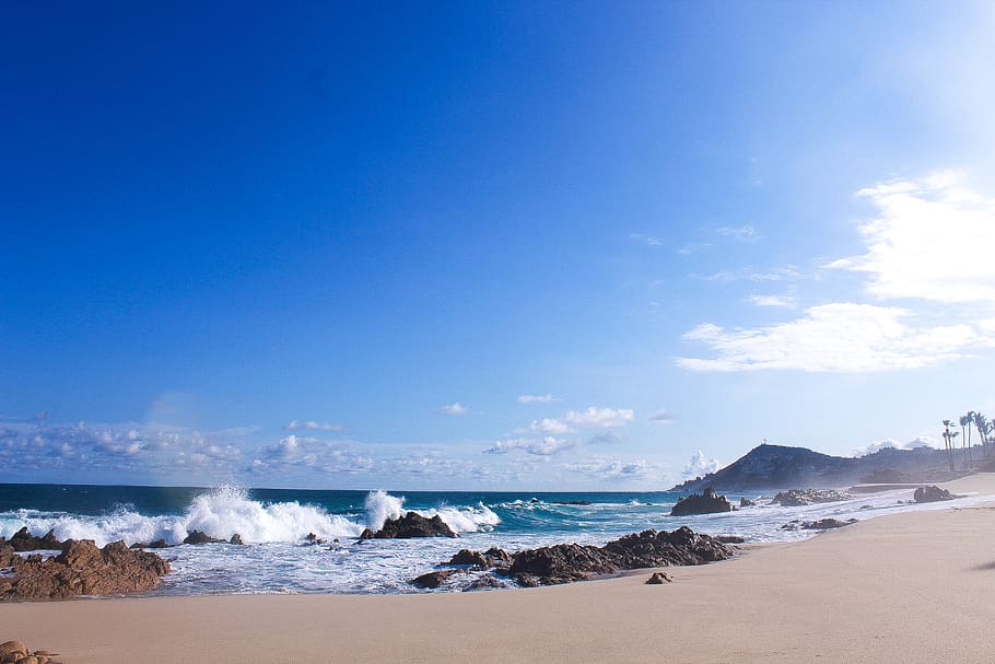 mexico, los cabos, sand, pacific, waves, paradise, beauty, nature HD wallpaper