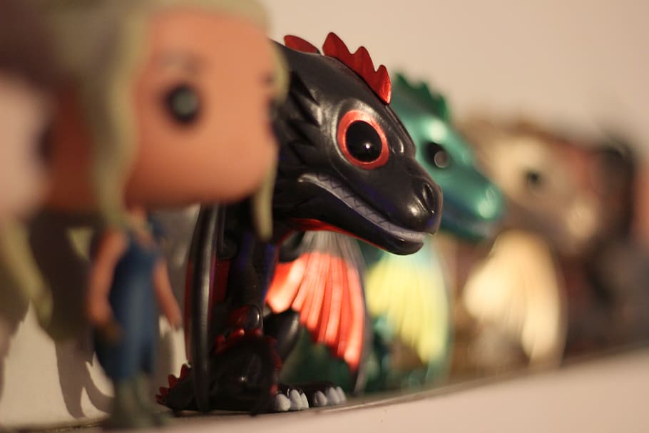 dragon, got, game of thrones, pop, funko pop, toy, representation, HD wallpaper