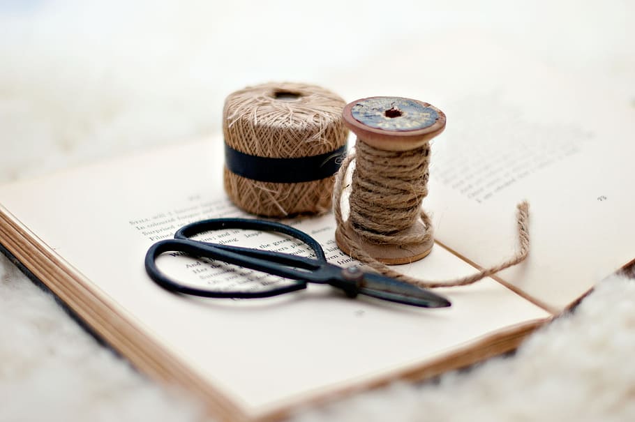 vintage, packaging, scissors, string, cut, book, carpet, rug HD wallpaper