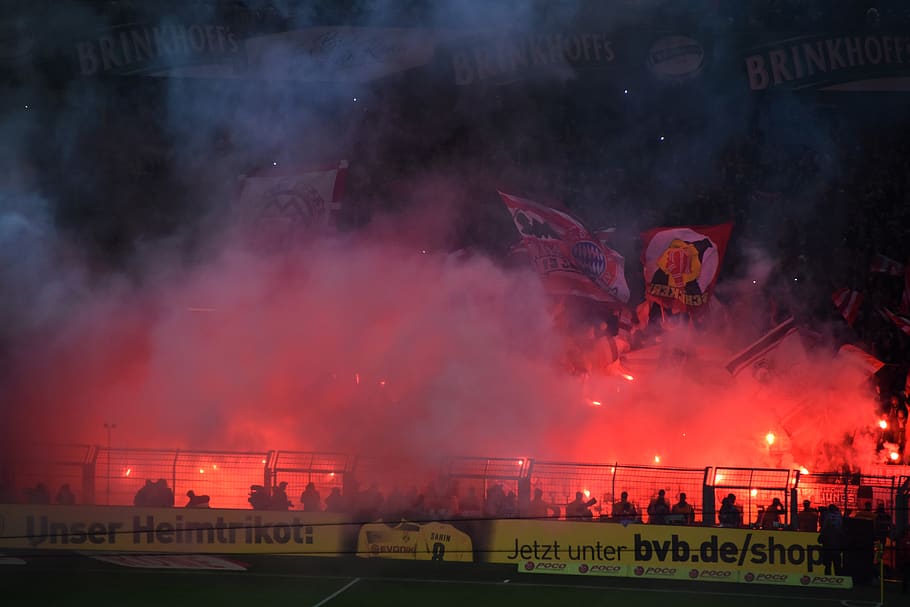 person, human, crowd, germany, strobelallee 50, dortmund, fire HD wallpaper