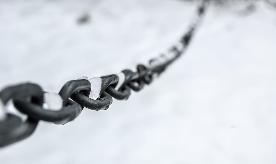 chain, snow, winter, ice, cold, frozen, wintry, white, icy HD wallpaper