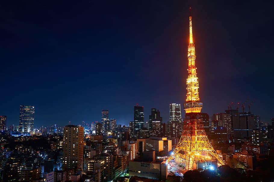 Eiffel Tower, Paris during nighttime, illuminated, city, architecture HD wallpaper