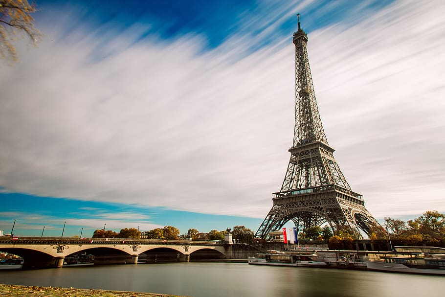 Eiffel Tower, Paris, architecture, bridge, landmark, tourism HD wallpaper