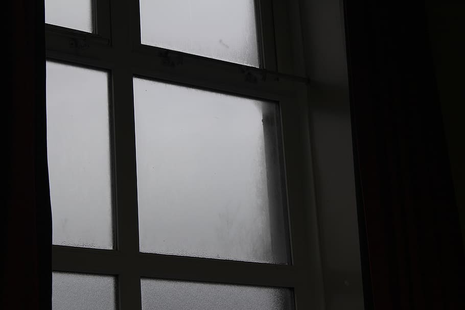 window, dark, black and white, eery, photography, indoors, glass - material HD wallpaper