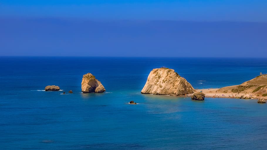 cyprus, petra tou romiou, aphrodite's rock, scenery, travel, HD wallpaper