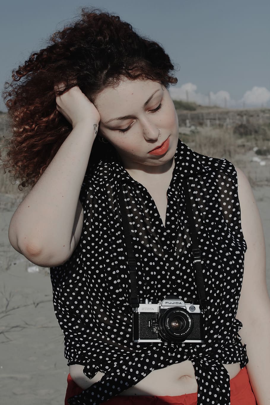 one person, front view, young adult, camera - photographic equipment HD wallpaper