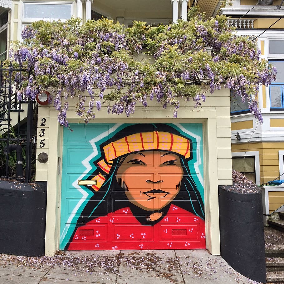 san francisco, united states, garage, street art, mural, urban