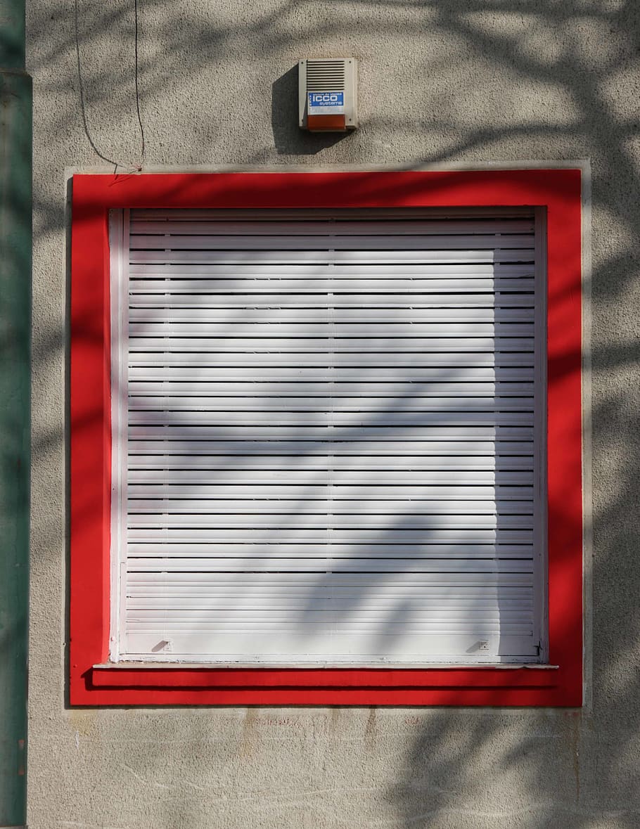 closed window on wall, home decor, shutter, curtain, window shade HD wallpaper