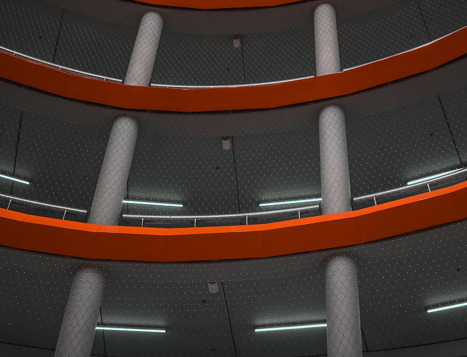 white concrete pillar inside building, architecture, no people HD wallpaper