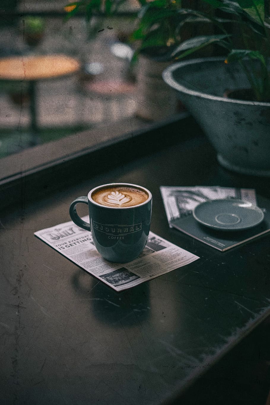 HD wallpaper: green cup with coffee on table, mug, bokeh, blur, latte,  espresso | Wallpaper Flare