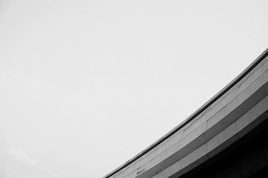 gray and black concrete roof, built structure, copy space, building exterior HD wallpaper