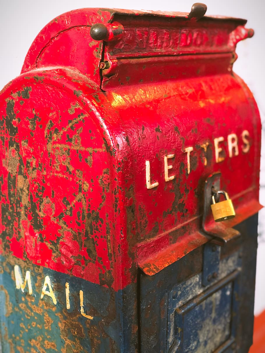letters, mail, nyc, red, metal, mailbox, communication, close-up HD wallpaper