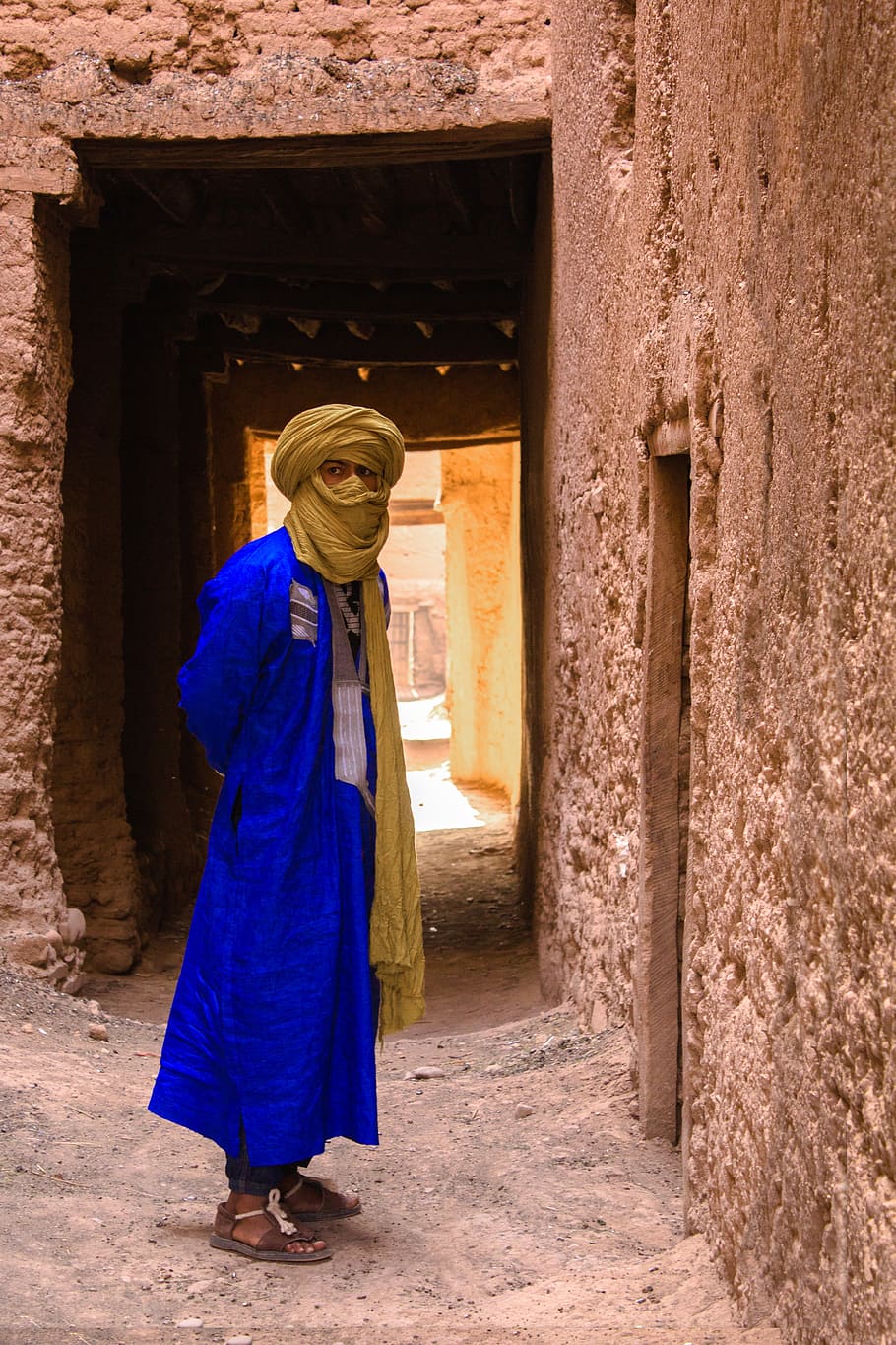 bedouin, morocco, turban, desert, africa, sahara, arabic, veil, HD wallpaper