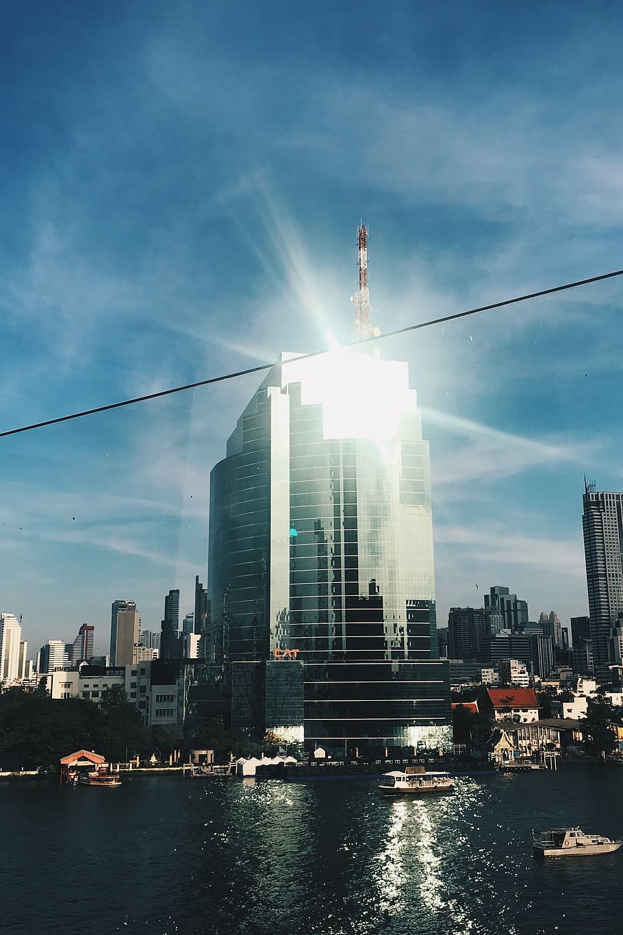 sunshine, reflex, bangkok, river, architecture, built structure HD wallpaper