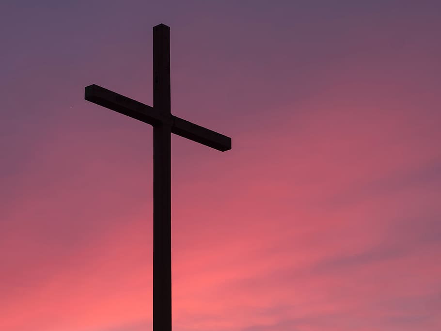 cross, dark, shadow, woods, clouds, sky, belief, religion, spirituality HD wallpaper