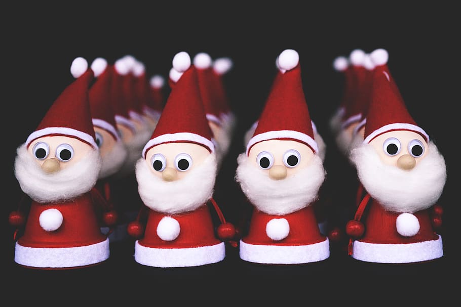 Christmas Santa, various, xmas, red, holiday, representation HD wallpaper