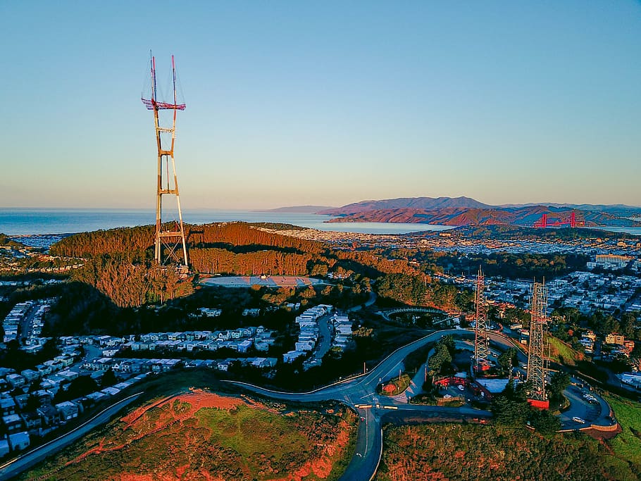 san francisco, united states, drone, dji mavic, ocean, aerial, HD wallpaper