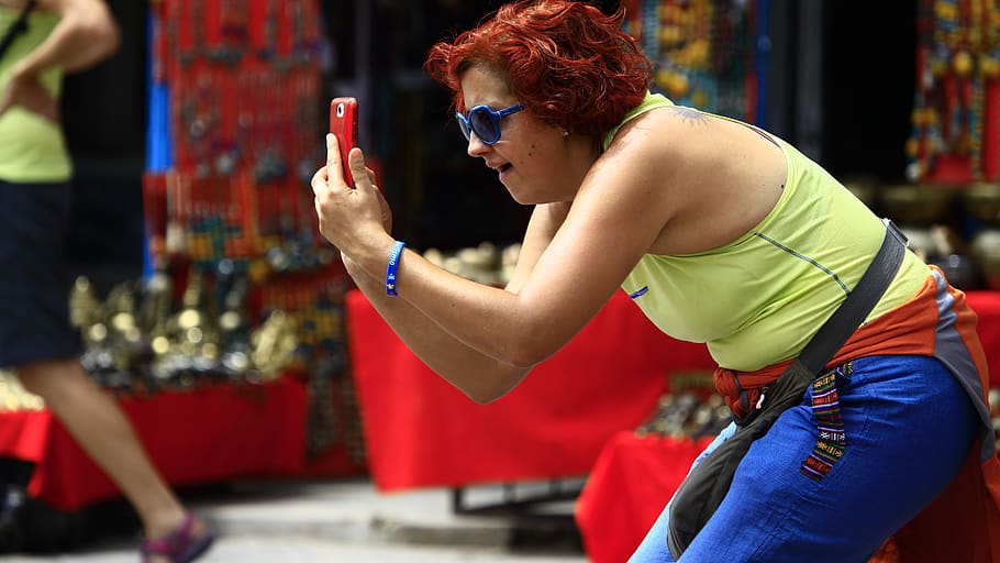 nepal, kathmandu, selfi, side view, adult, fashion, waist up HD wallpaper