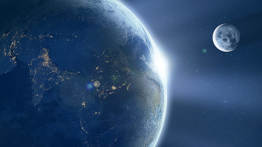 earth, planet, nature, gravity, space, universe, lunar, planet - space HD wallpaper