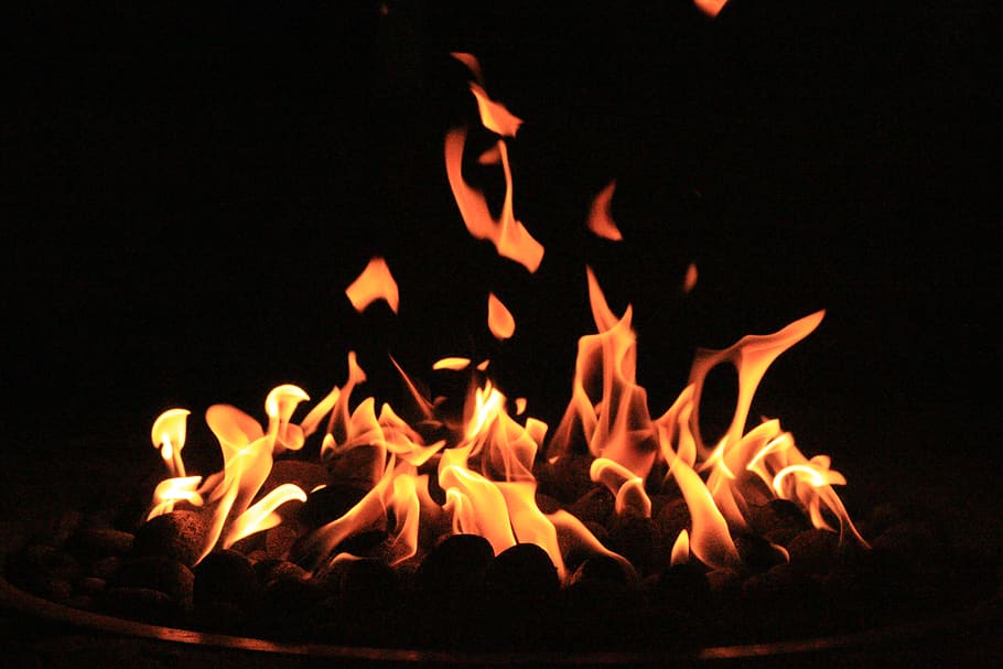 flames, fire, hot, fireplace, firepit, burning, fire - natural phenomenon HD wallpaper